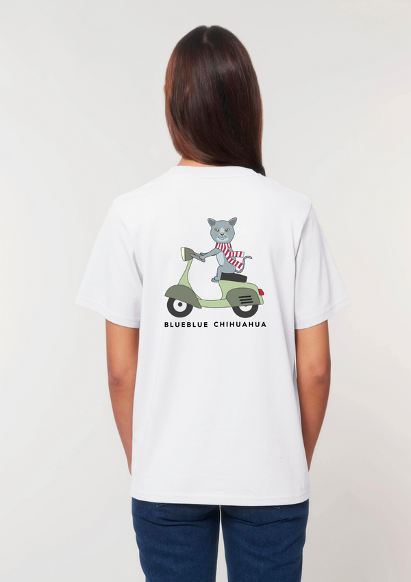 Camiseta Algodón Orgánico Gato Motero