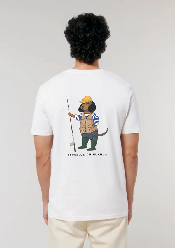 Camiseta Algodón Orgánico Teckel Pescador