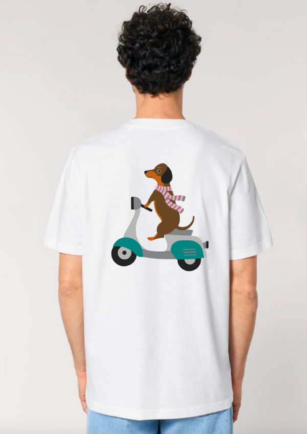 Camiseta Oversize Perro Motero