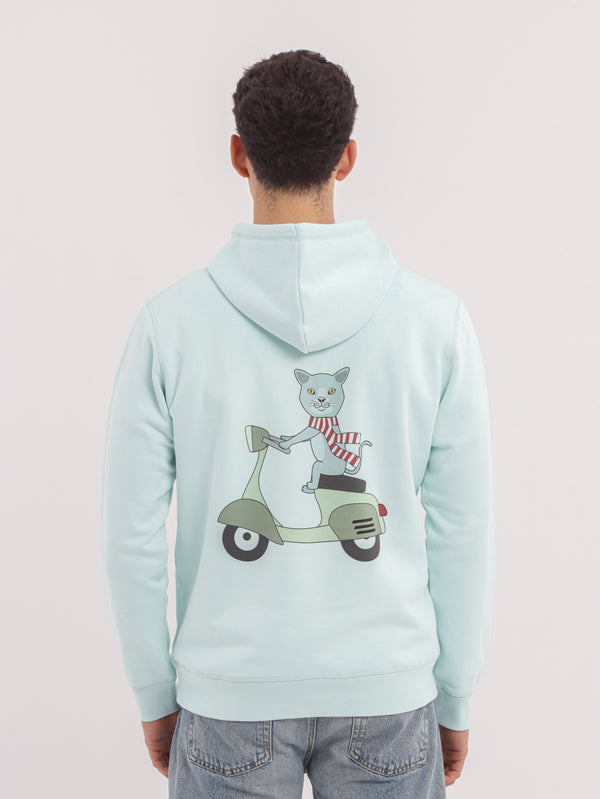 Sudadera Algodón Orgánico Gato motero