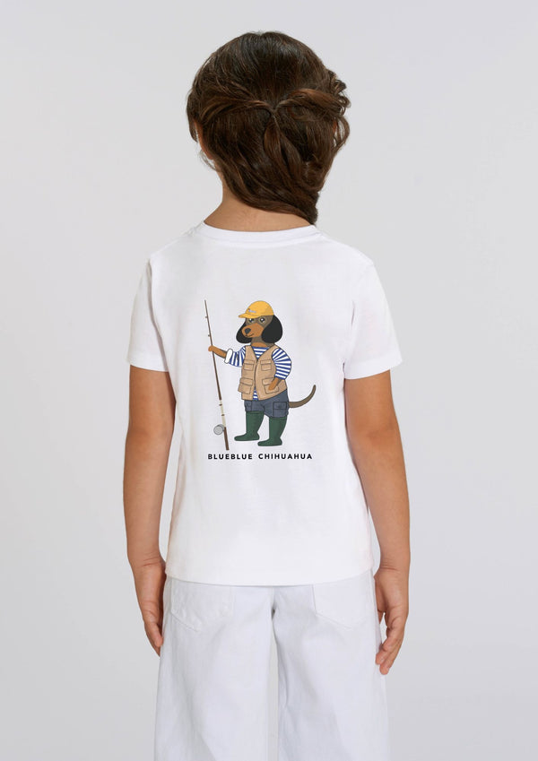 Camiseta kids Algodón Orgánico Perro pescador